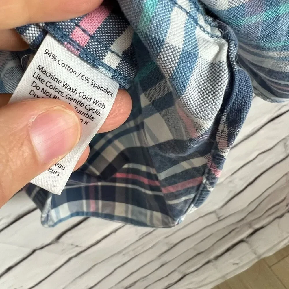 Vineyard Vines Men's Slim Fit Plaid Shirt M Long Sleeve Button-Up slim fit Tucke